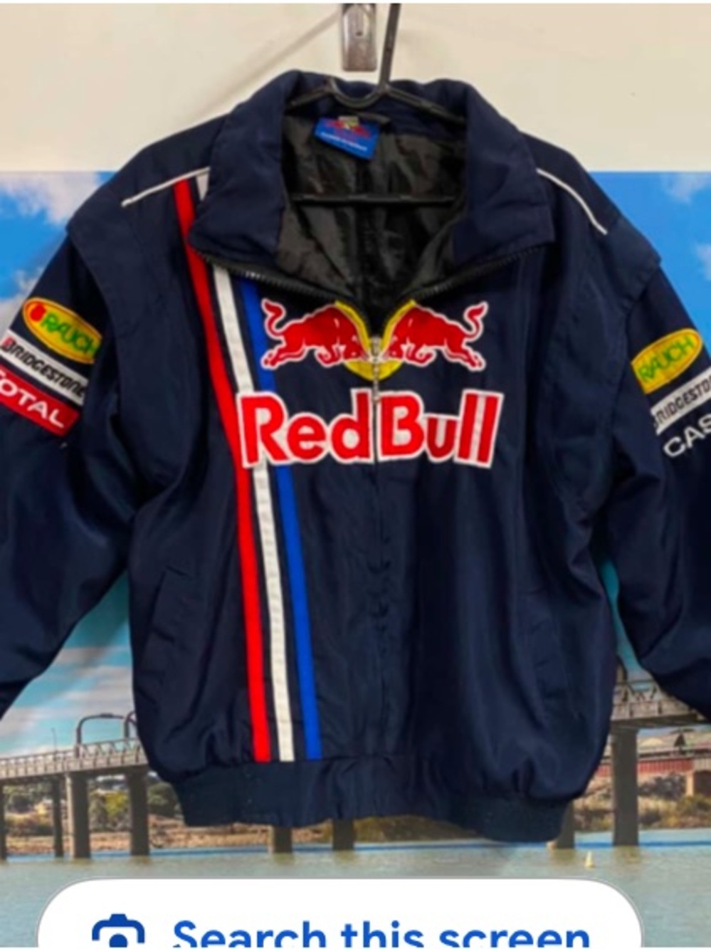 Kids F1 -RED BULL- Zip Up Racing Bomber Jacket Sz M